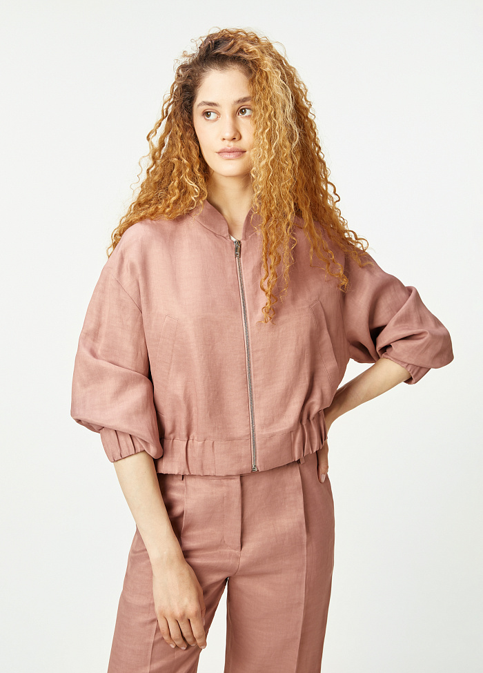 картинка Куртка из вискозы и льна от бренда Оксаны Лаврентьевой OLOLOL